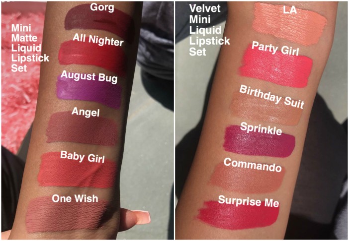 ผลการค้นหารูปภาพสำหรับ Kylie The Birthday Collection Mini Velvet Liquid Lipsticks